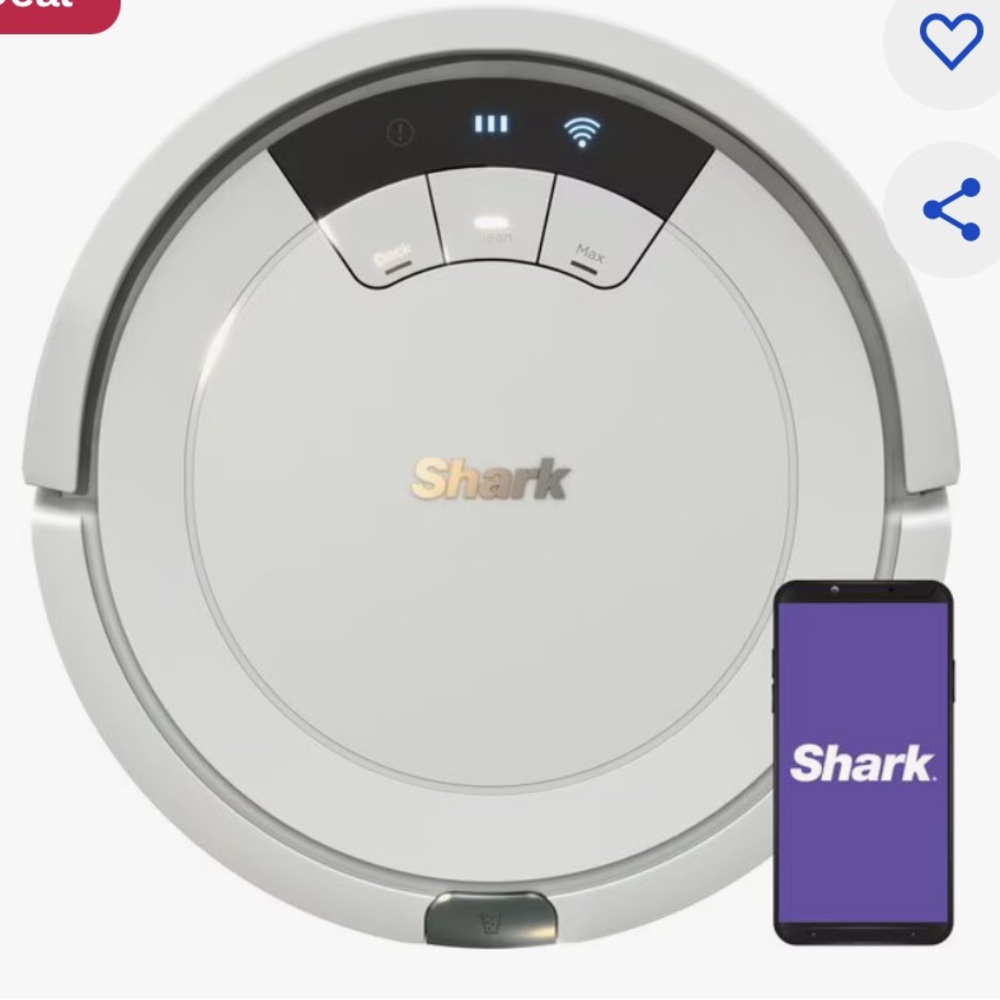 Shark ION Robot Vacuum RV763 Wi-Fi Connected, White